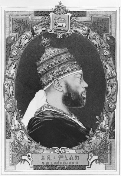 Negus of Ethiopia, Menelik II (1844-1913) by French School